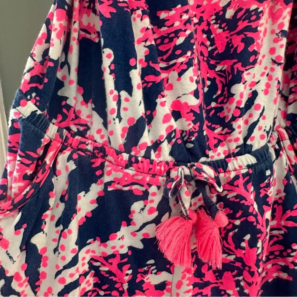 Lilly Pulitzer girls Aleene Romper “Nauti Navy Beyond the Sea” -summer
